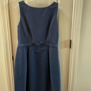 Navy taffeta party dress